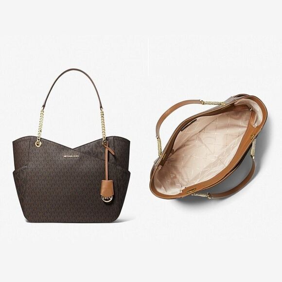 MICHAEL KORS Women's Jet Set Large Logo Shoulder Bag - Picture 3 of 4